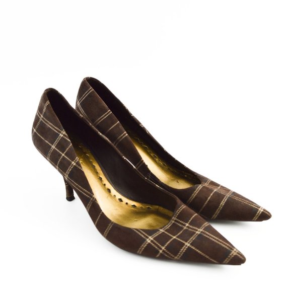 BcBgeneration Plaid Fabric Pumps #163-1819 - Picture 1 of 5